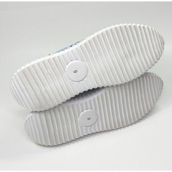 J/Slides Charlene Women's Navy Beige Whipstitch Sneaker Size 9 (MSRP $79) - Picture 8 of 9